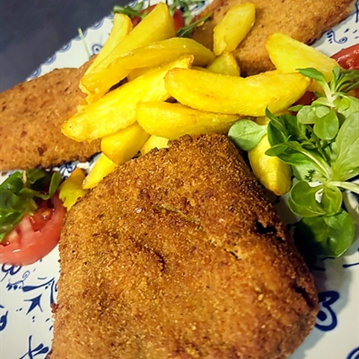 Gordon bleu con patatas fritas